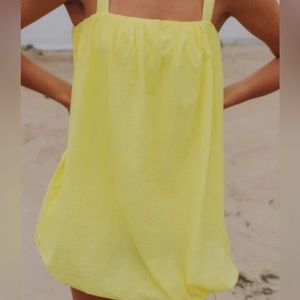 Yellow Daily Drills Bubble Dress - worn once